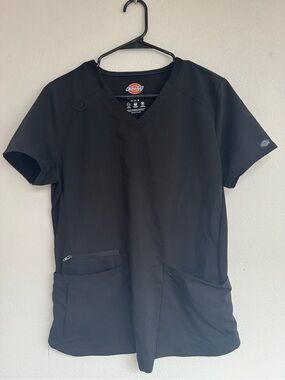 Dickies Black Short Sleeve V-Neck Work Shirt